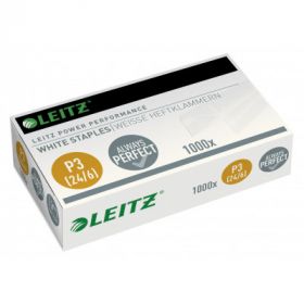 Capse LEITZ Power Performance, P3, 24/6, 1000 buc/cutie, albe