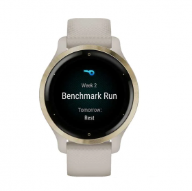 Smartwatch GARMIN Venu 2S 40mm, Android/iOS, silicon, Light Gold Stainless Steel Bezel/Light Sand Case
