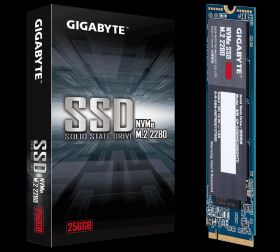 SSD GIGABYTE 256 GB, M.2 internal SSD, Form Factor 2280, PCI-Express 3.0 x4, NVMe 1.3, rata transfer r/w: 1700/1100 MB/s, IOPS r/w: 180K/250K