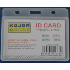 Suport PP water proof, pentru carduri,  85 x  55mm, orizontal, 5 buc/set, KEJEA - transparent