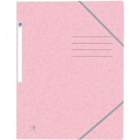 Mapa A4, carton MultiStrat 390g/mp, cu elastic, OXFORD Top File - roz pastel