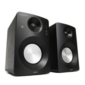 Active Hi-Fi Monitor Speakers HAV-M1100B / System 2.0  w/ Metallic Cone / 60W (30W x2) / Optical / Coaxial / AUX / USB Playback & Charger / NFC & BT 3.0 / Bass & Treble Knobs / Impedance: 8Ω x2 / Black