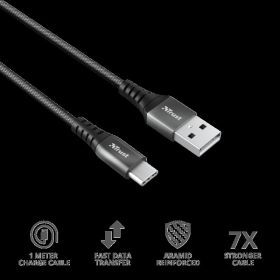 Cablu incarcare Trust Keyla Extra-Strong USB To USB-C Cable 1m