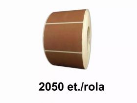 Role etichete semilucioase ZINTA 100x70mm, 2050 et./rola, maro