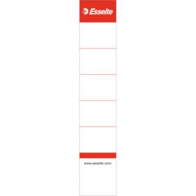 Etichete pentru biblioraft ESSELTE, interschimbabile, carton, 50 mm, 10 buc/set, alb