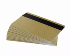 Card magnetic PVC Hi-Co, CR80, auriu