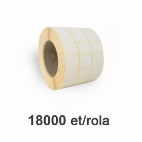 Role etichete semilucioase ZINTA 32x25mm, 3 etichete pe rand, 18.000 et./rola