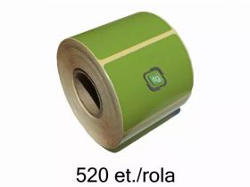 Role etichete semilucioase ZINTA 100x150mm, verzi, 520 et./rola