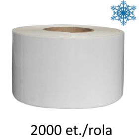 Rola etichete de plastic ZINTA albe 30x20mm, pentru congelate, 2000 et./rola