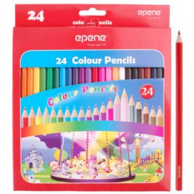Creioane colorate, corp hexagonal, 24 culori/cutie, EPENE