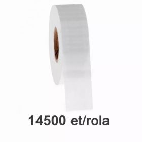 Role etichete de plastic ZINTA transparente 20x10mm, 14.500 et./rola