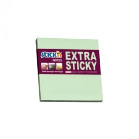 Notes autoadeziv extra-sticky 76 x  76mm, 90 file, Stick'n - verde pastel
