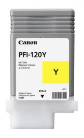 Cartus cerneala Canon PFI-120Y, yellow, capacitate 130ml, pentru Canon TM 200/205/300/305.