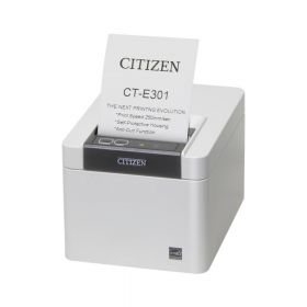 Imprimanta termica Citizen CT-E301, Desinfectant Ready, USB, Serial, Ethernet,  cutter, alba