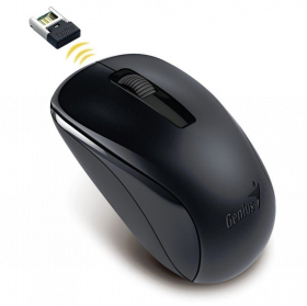 Mouse Genius wireless NX-7005, 2.4Ghz, optic, 1200 dpi, butoane/scroll 3/1, negru  Categorie notebook si PC  Tip wireless  Tehnologie optic  Interfata mouse Bluetooth wireless  Rezolutie 1000 – 1499 dpi  Butoane/rotite 3/1  Culoare negru  Rezolutie (dpi