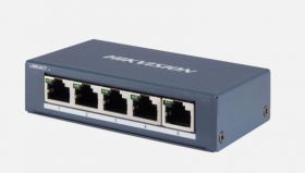 Switch 5 porturi Gigabit, Hikvision DS-3E0505-E, fara management, 5 x 1000M Ethernet ports, Supports IEEE 802.3, IEEE 802.3u and IEEE 802.3x, 1000M network access, RJ45 port, Full duplex, MDI/MDI-X adaptive, standard: IEEE 802.3, IEEE 802.3u, IEEE 802.3x,