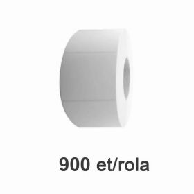 Role etichete de plastic ZINTA albe 102x76mm, PP, 900 et./rola
