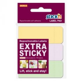 Etichete autoadezive 25 x 65 mm, 3 x 90 etichete/set Stick'n Extra sticky label - pastel asortate