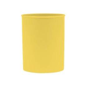 Suport plastic, cilindric, pentru instrumente de scris, D78mm, H-10cm, DONAU Life - galben pastel