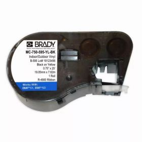 Banda continua vinil Brady MC-750-595-YL-BK, 19.05 mm, 7.62 m
