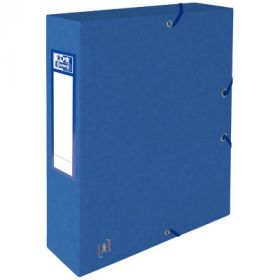 Mapa A4, carton MultiStrat 390g/mp, cu elastic, 60mm latime, OXFORD Top File - albastru