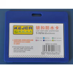 Suport PP water proof snap type, pentru carduri,  85 x  55mm, orizontal, 5 buc/set, KEJEA -bleumarin