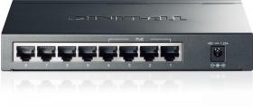 Switch TP-Link TL-SG1008P, 8 porturi Gigabit, 4 porturi PoE IEEE 802.3af, metal, PoE Budget 53W