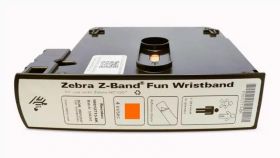 Bratari de identificare Zebra Z-Band Fun, adult, portocalii, cutie, 2100 buc