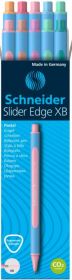 Pix SCHNEIDER Slider Edge Pastel XB, rubber grip, varf 1.4mm, 10 culori pastel/set