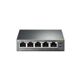 TP-LINK 5-Port 10/100Mbps Desktop Switch with 4-Port PoE, TL-SF1005P, 5* 10/100Mbps RJ45 Ports,  AUTO Negotiation/AUTO MDI/MDIX, Standard: 802.3 af compliant, External Power Adapter(Output: 48VDC/ 1.25A), Capacity: 1Gbps, Fanless