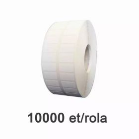 Role etichete PVC autodistructibile albe 20x10mm, 10.000 et./rola