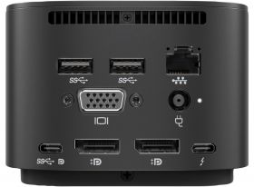 HP Thunderbolt Dock G2. Porturi: 2x USB-C (1x power out 15W)/ 3x USB 3.0/ 1x audio jack/ 1x Thunderbolt/ 1x USB-C DisplayPort/ 2x Di splayPort/ 1x VGA/ 1x RJ-45. Dimensiuni: 98 x 98 x 69mm. Greutate: 0.8Kg.