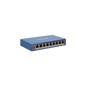 Switch 8 porturi POE Hikvision DS-3E1309P-EI, L2, Smart Managed, 8 × 100 Mbps PoE RJ45 ports, 1 × gigabit network RJ45 port, PoE power budget 110W, maxim 30W per port, distanta transmisie 300 metri in modul extended, Switching capacity 3.6 Gbps, Packet