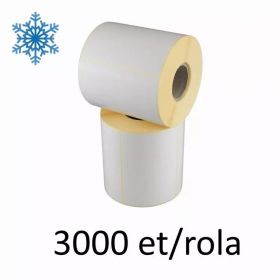Role etichete semilucioase ZINTA 30x15mm, pentru congelate, 3000 et./rola
