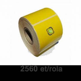 Role etichete semilucioase ZINTA galbene 100x56mm, 2560 et./rola