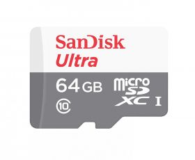 Micro Secure Digital Card SanDisk, 64GB, Clasa 10, Reading speed: 80MB/s, fara adaptor SD (pentru telefon)