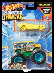 Hot Wheels Monster Truck Si Masinuta Metalica Hound Hauller