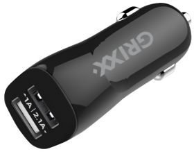Incarcator auto, GRIXX Optimum - 2 x USB 3.1A - alb
