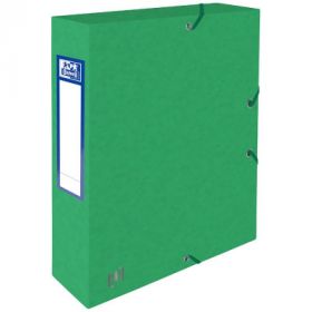 Mapa A4, carton MultiStrat 390g/mp, cu elastic, 60mm latime, OXFORD Top File - verde