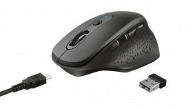 Mouse fara fir Trust Ozaa Rechargeable Wireless Mouse - black  Specifications General Height of main product (in mm) 77 mm Width of main product (in mm) 46 mm Depth of main product (in mm) 118 mm Total weight 122 g Weight of main unit 99 g Formfactor stan