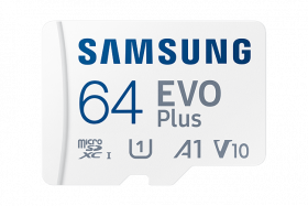 Micro Secure Digital Card Samsung, 64GB, MB-MC64KA/EU, Clasa 10, pana la 48MB/S, cu adaptor