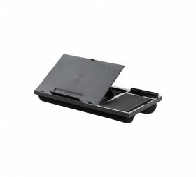 Suport laptop, 51.8 x 5.9 x 28.1 cm, cu mouse pad icorporat, Q-Connect - negru