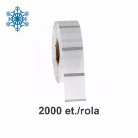 Role etichete de plastic ZINTA transparente 110x20mm, pentru congelate, 2000 et./rola