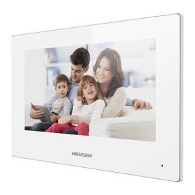 Monitor videointerfon WIFI modular 7" color Hikvision DS-KH6320-WTE1-W; culoare alba, ecran