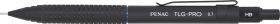 Creion mecanic profesional PENAC TLG - PRO, 0.7mm, rubber grip, varf cilindric fix, negru, in bliste