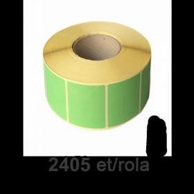 Role etichete semilucioase ZINTA verzi fluo, 80x60mm, 2405 et./rola