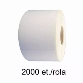 Role etichete de plastic ZINTA albe 75x41mm, 2000 et./rola