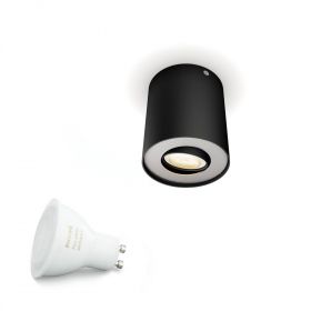 Spot Philips HUE Pillar, LED WiFi, lumina alba reglabila calda-rece, Negru