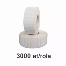 Role etichete de plastic ZINTA albe 50x15mm, 3000 et./rola