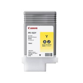 Cartus cerneala Canon PFI-102Y, yellow, capacitate 130ml, pentru Canon LP17, LP24, iPF500, iPF6X0, iPF7X0.